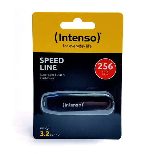USB Stick 256GB Intenso Speed Line Highspeed USB-A 3.2 Flash Drive Speicherstick