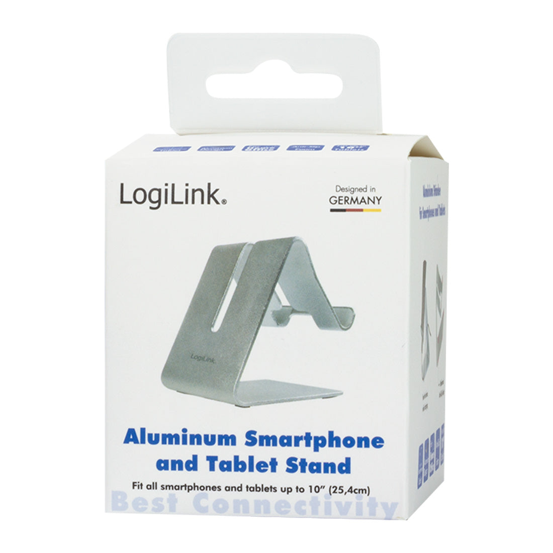 Smartphone und Tabletständer Alu Handy Telefon Halter Metall Universell Logilink