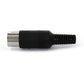2x DIN-Stecker 6-polig Schwarz Rund Audio Phono C64 Lautsprecher Dioden Stecker