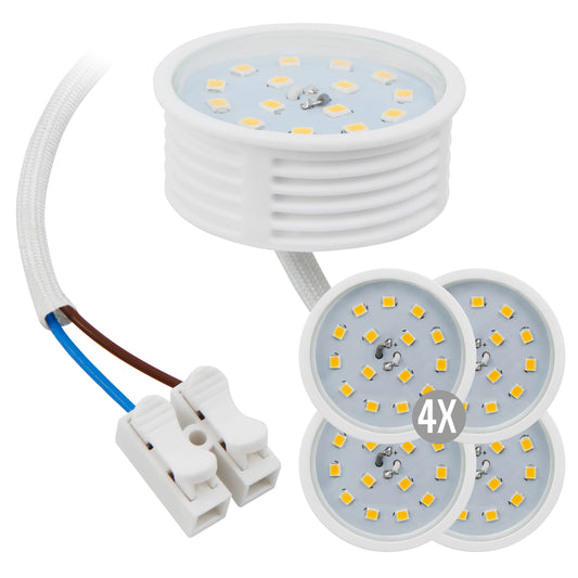 4x LED Einbaumodul 7W Ultra Flach Dimmbar Neutralweiß GU10 MR16 Ersatz Keramik