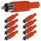 8x Cinch Stecker Rot zum Löten mit Knickschutz RCA Audiostecker Chinch Kupplung